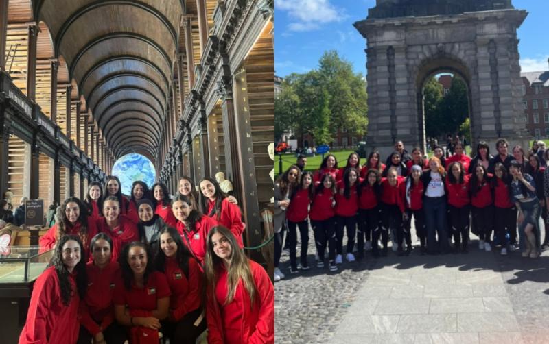 Palestine Women’s soccer team visit Trinity College ahead of Bohemians solidarity match