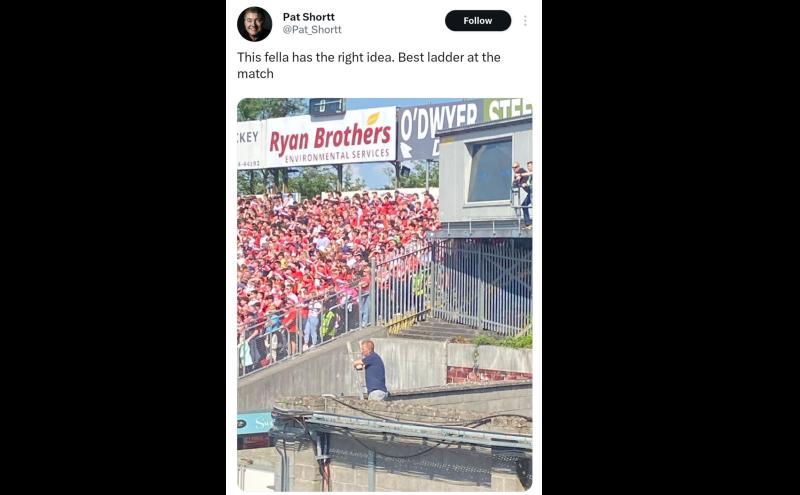 PICTURE: Tipperary supporter had the best view from a ladder in Semple Stadium?