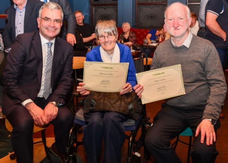 Tipperary couple honoured with Fianna Fáil Long Service awards