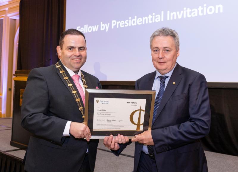Tipperary's Joe Gibbs is honoured with Fellowship by Engineers Ireland