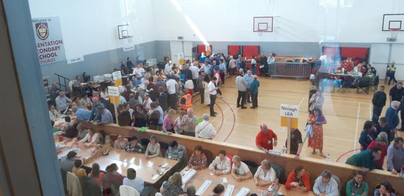 Cllr Michael Murphy leads the way with most of the boxes tallied in the Clonmel Electoral Area