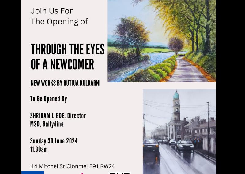 Check out Through The Eyes of a Newcomer art exhibition in Clonmel gallery 