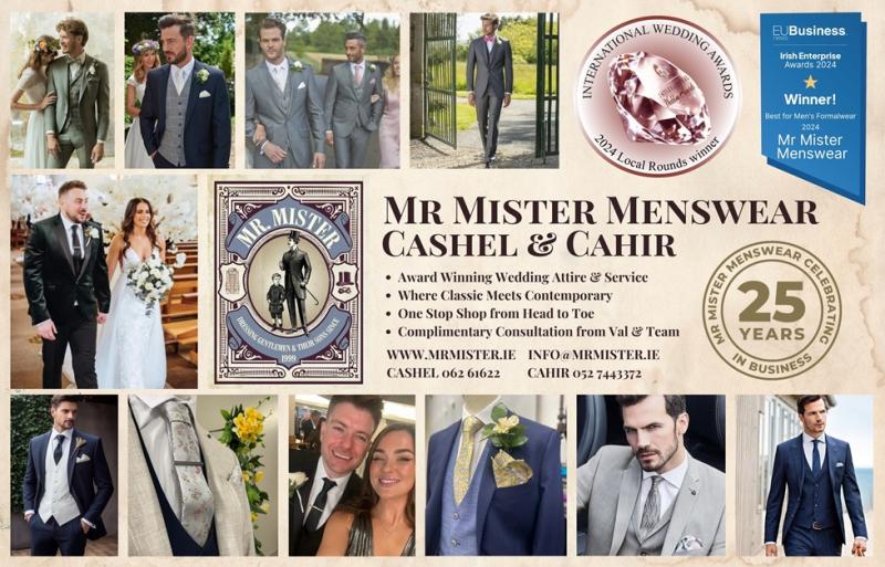 Multi Award Winning Mr Mister Menswear celebrates 25 Years in Business