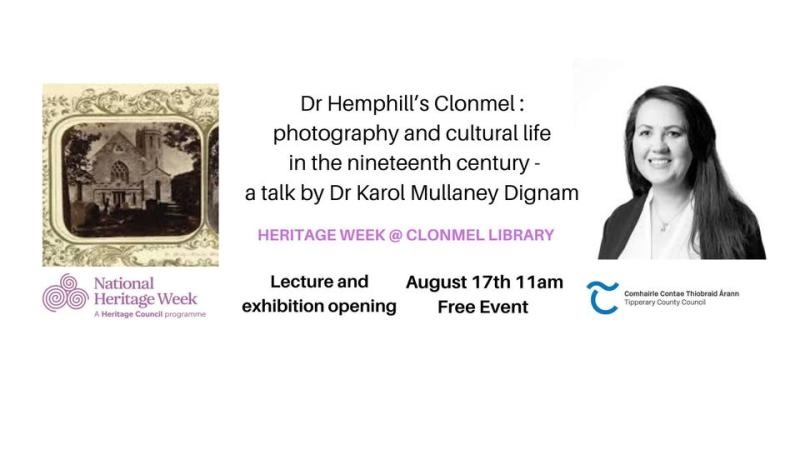 Clonmel Library to host lecture on pioneering photographer Dr William Hemphill