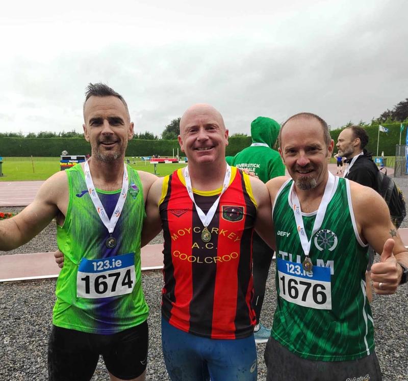 Great celebrations in Moycarkey Coolcroo AC as  Danny wins double gold at the National Masters