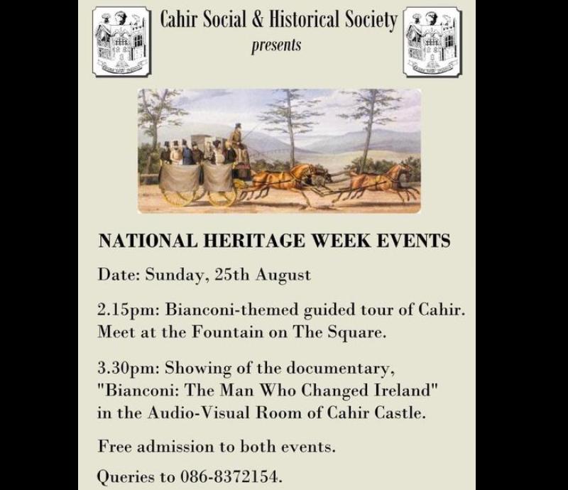 Tipperary historical society will mark National Heritage Week