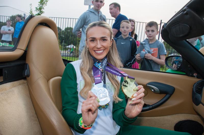 Huge crowd turns out in Newport to welcome home Sharlene Mawdsley