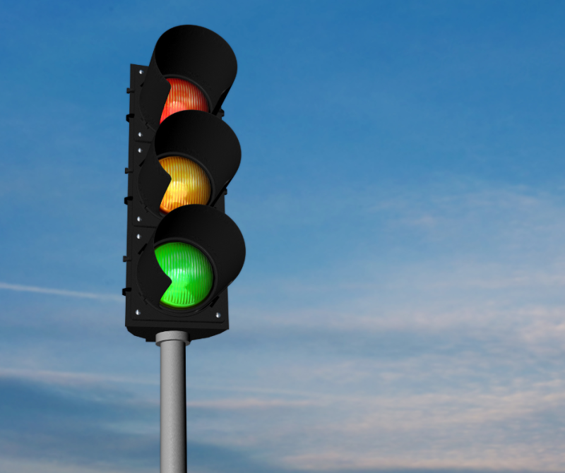 Traffic signals out at Barnstaple junction