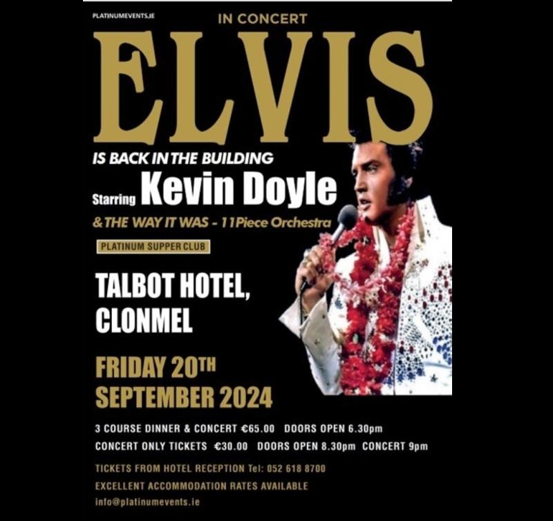 The hit songs of Elvis to be celebrated in concert at county Tipperary hotel