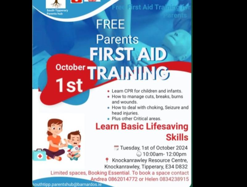 Learn first aid skills at Tipperary resource centre