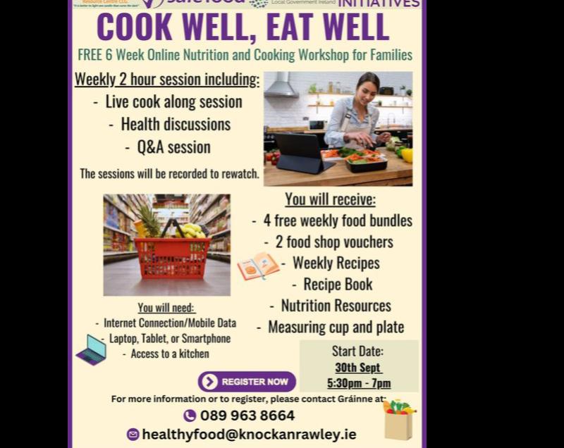 Tipperary resource centre inviting people to take on free six-week cooking course
