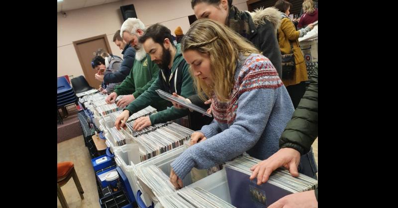 Classic and vintage LPs and CDs on sale at record fair in Tipperary