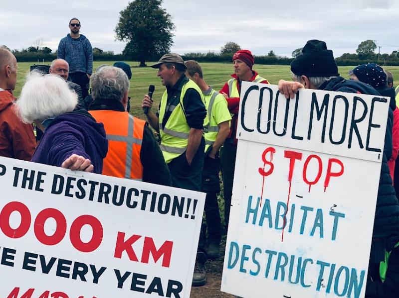  An environmental group founded in Tipperary stage protest at Coolmore acquired farm 