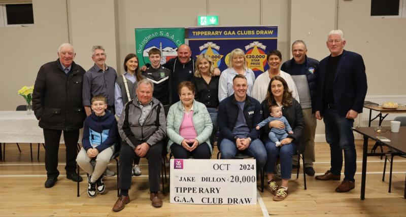 Tipperary man wins €20,000 top prize in October Tipperary development draw