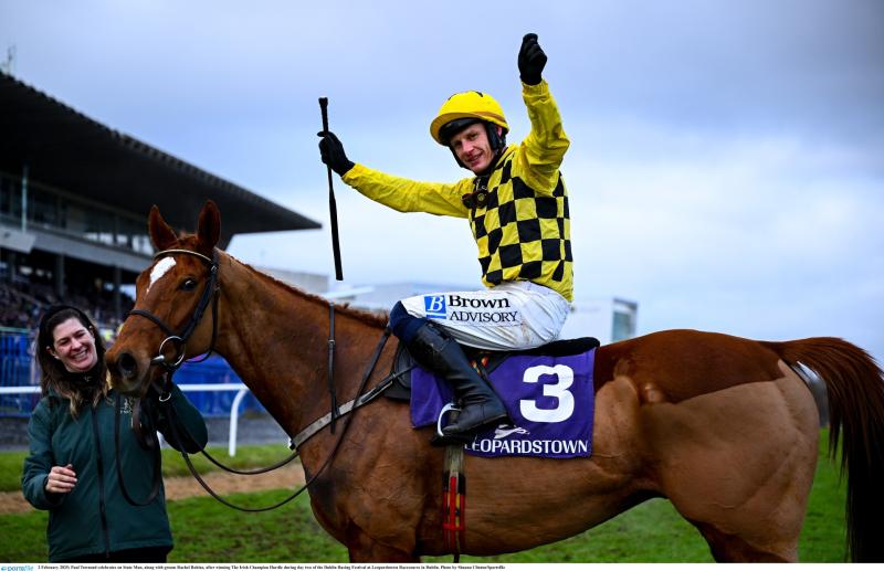 Three-in-a-row for State Man in dramatic Irish Champion Hurdle