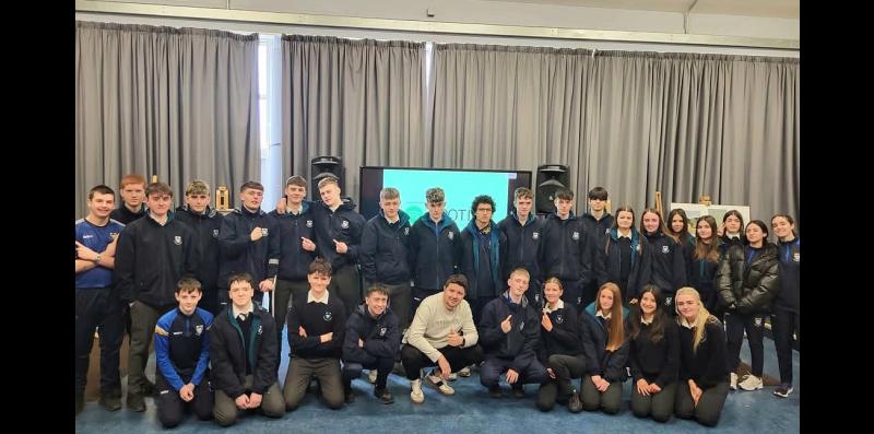 Tipperary students enjoy working with comedian Bernard Casey  in comedy workshop