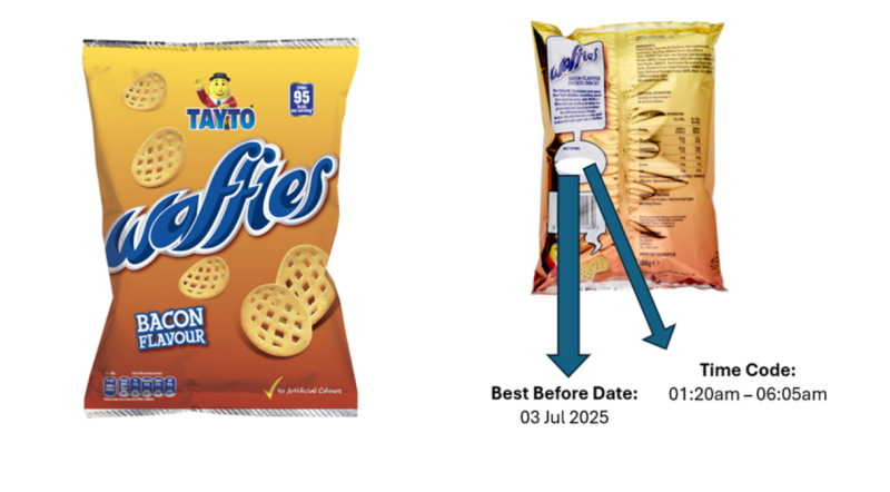 ALERT: Recall of specific batches of Tayto products due to presence of major allergen
