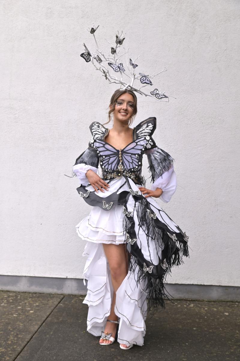 Tipperary designers create dress from old shower curtains and trampoline netting