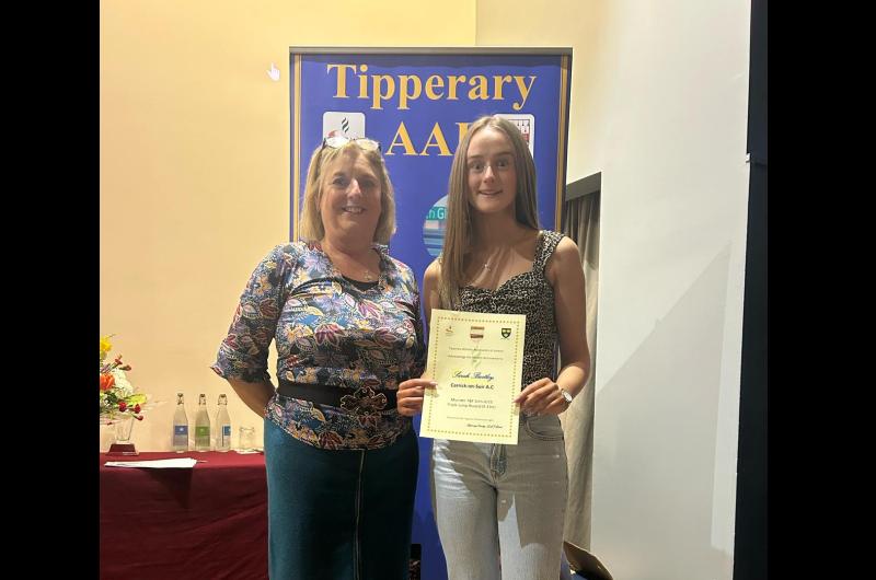 Young Carrick-on-Suir Athletics Club long jumper honoured with Tipperary Athletics Award 