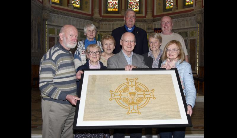 Almost century-old flag from Eucharistic Congress now on display in local Tipperary town