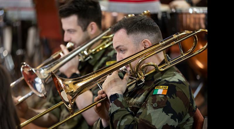 Army Band pays a special visit to perform for students and staff of Tipperary school
