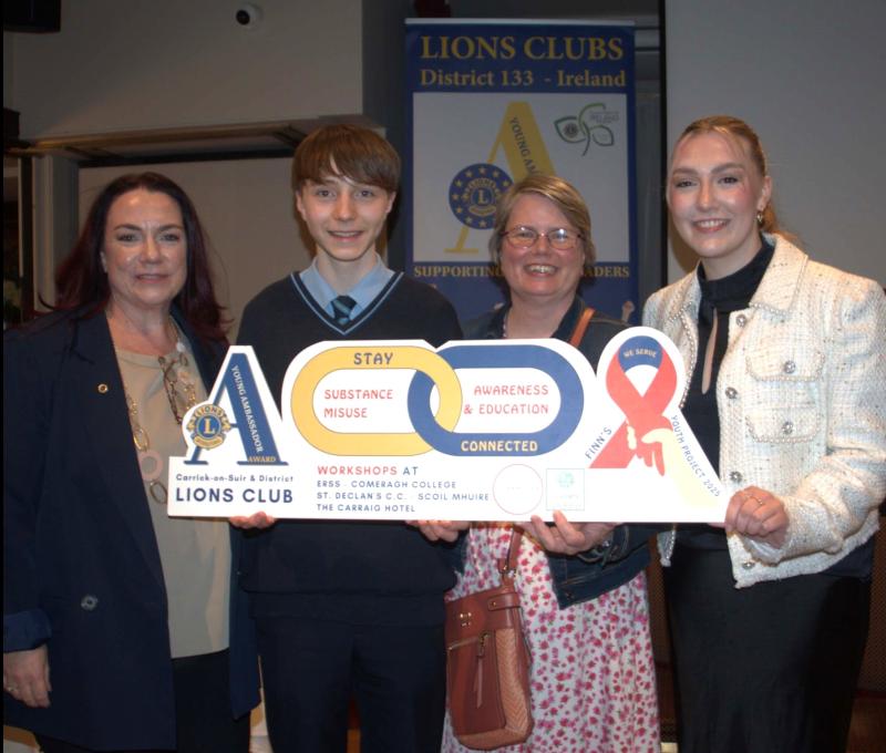 Carrick-on-Suir teen lauded for taking on difficult issue of drugs and alcohol misuse 