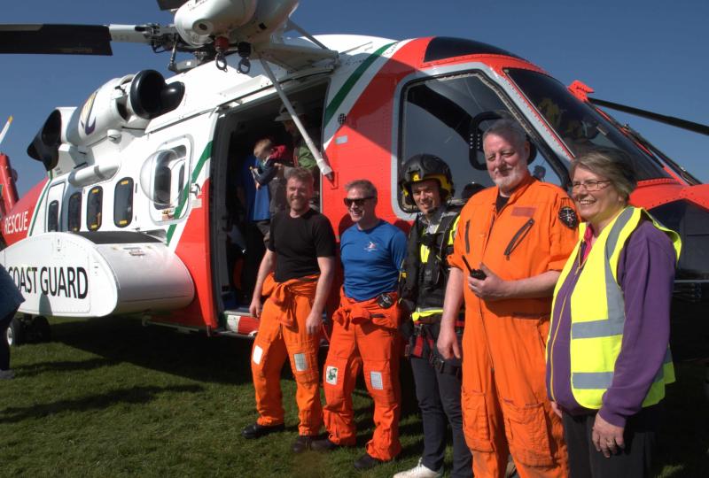 Coast Guard Rescue helicopter crew made flying visit to Tipperary village
