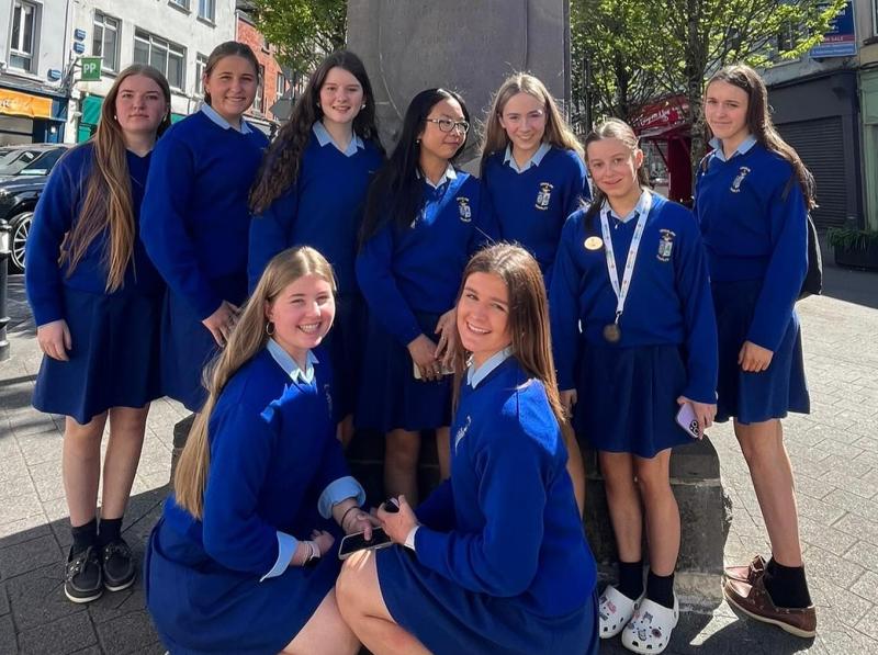 The Ursuline students at the Young Economist of the Year Awards