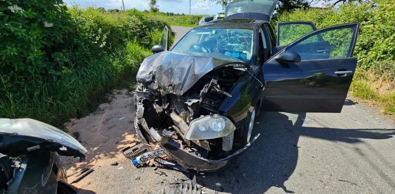 Three arrested after fleeing 'across fields' following serious road crash on rural road