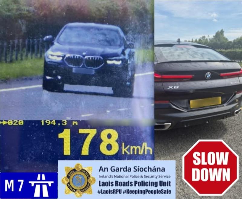 Laois Gardaí arrest speeding BMW driver