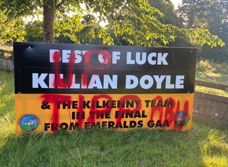 Tipperary supporters vandalise Kilkenny sign ahead of semi-final showdown 