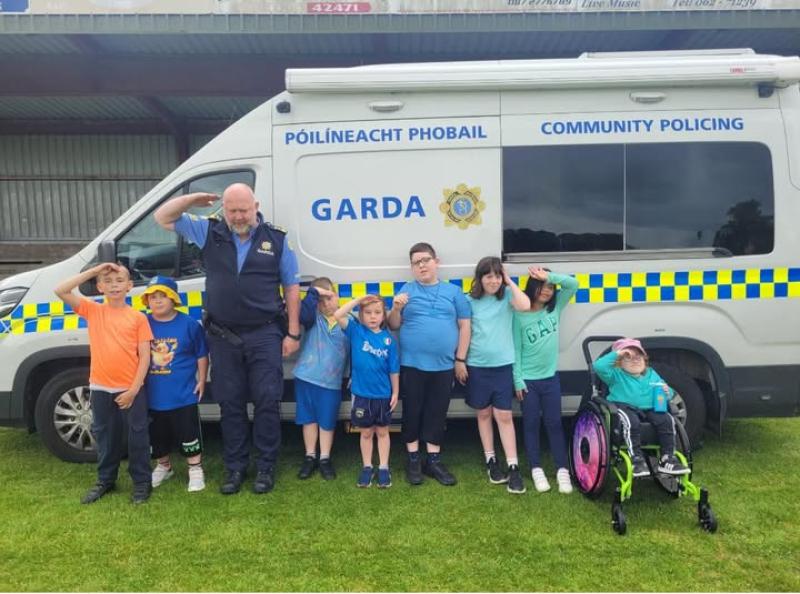 Community Policing Vehicle paid a welcome visit to a Sports For All camp in Tipperary