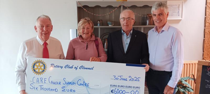 Rotary assists cancer support centre in Tipperary with donation of €6,000