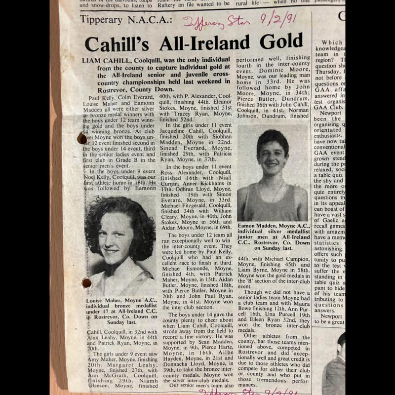 THROWBACK:  Liam Cahill's other All Ireland win from Tipperary paper dated thirty years ago