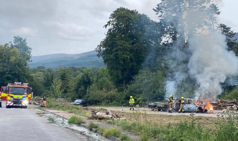 Tipperary driver had a lucky escape  before fire engulfed his vehicle