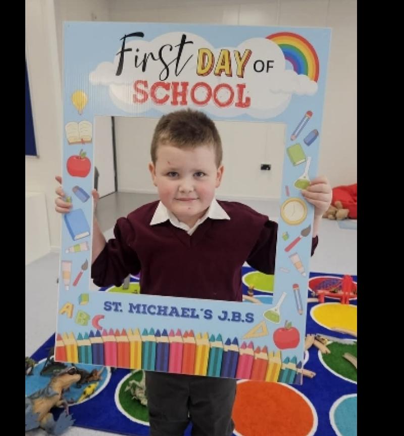 Special first day at school for Tipperary boy Michael Barrett and his family