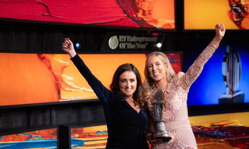At the EY Entrepreneur Of The Year Awards, Sharon Cunningham and Orlaith Ryan, Shorla Oncology, winners of the EY Entrepreneur Of The Year 2024 award