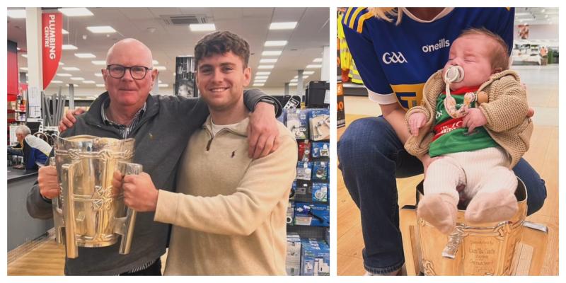 PICTURES: Tipp hurling hero Conor Stakelum brings Liam McCarthy Cup to local store