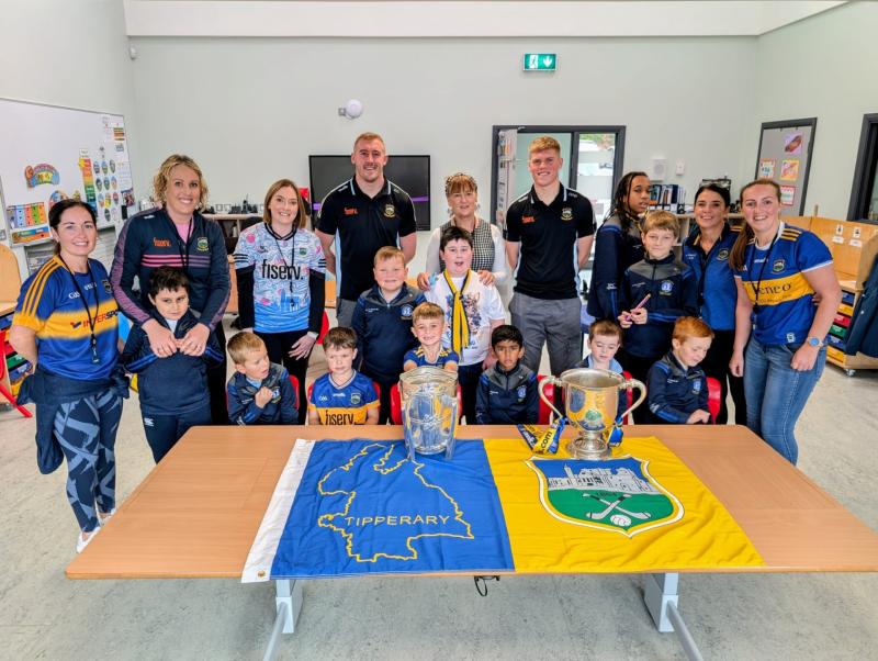 Tipperary hurlers fulfil childhood dream by returning to school with Liam McCarthy Cup