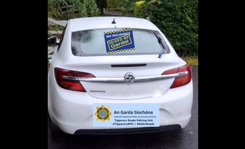 Tipperary gardaí apprehend a learner driver speeding through a major town with no insurance