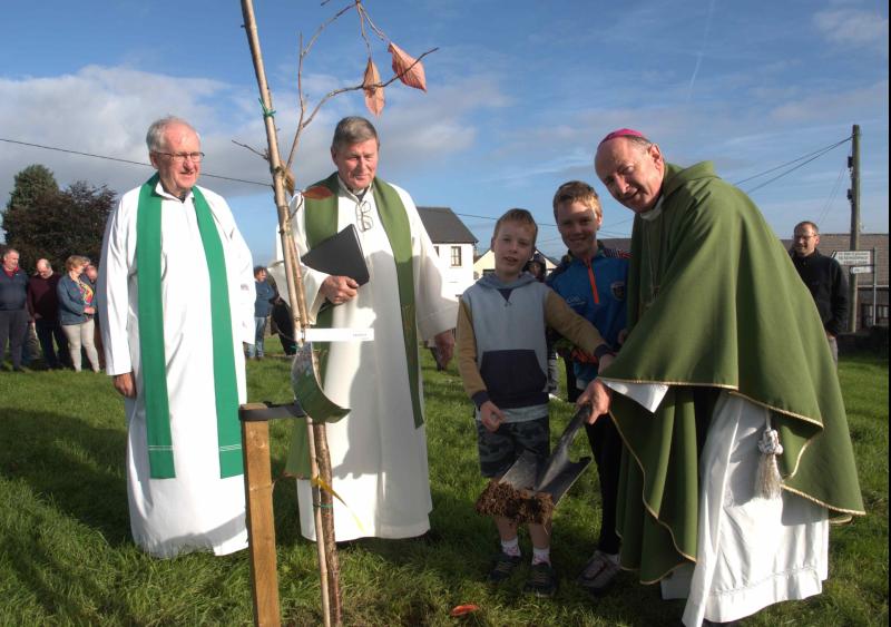 Bishop helps plant trees of hope at Carrick-on-Suir grotto to mark Jubilee Year