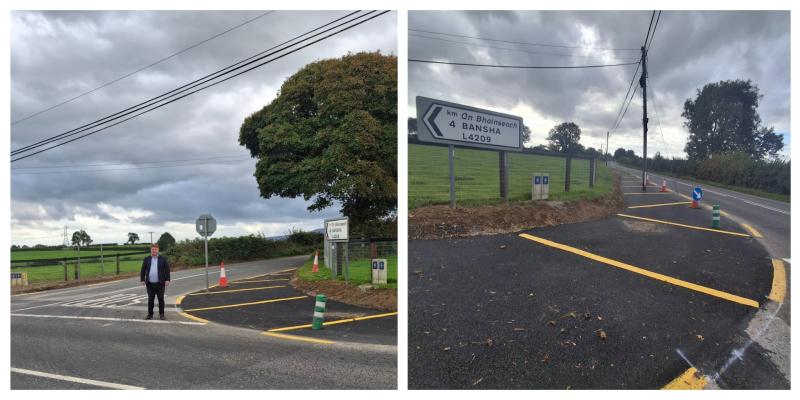 Tipperary road safety works completed, junction set for Improved driver visibility