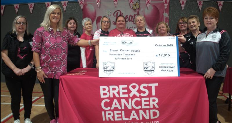 Carrick-on-Suir GAA club presents massive proceeds of coffee morning to cancer charity