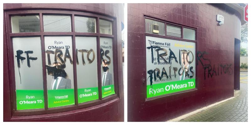 BREAKING: Tipperary TD's town constituency office vandalised with graffiti