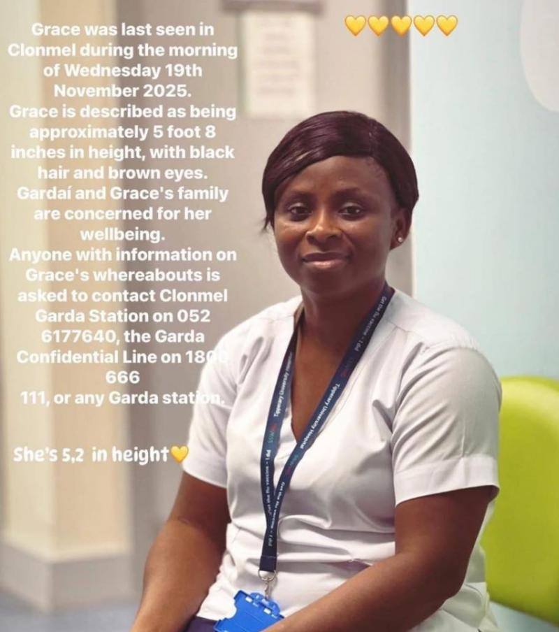 MISSING: Concerns grow for Tipperary woman (36) last seen two days ago