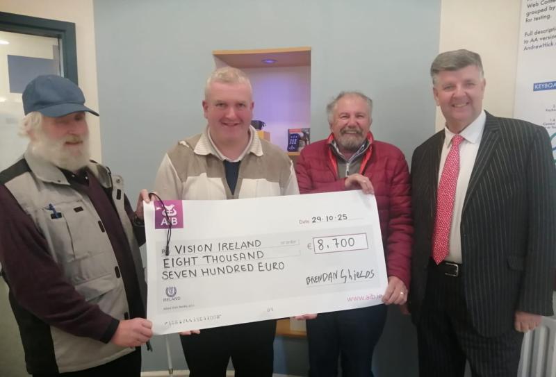 Tipperary man raises almost €9,000 for Vision Ireland as part of ongoing effort