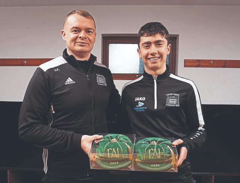 Tipperary club is very proud of youth player who has won two Irish caps