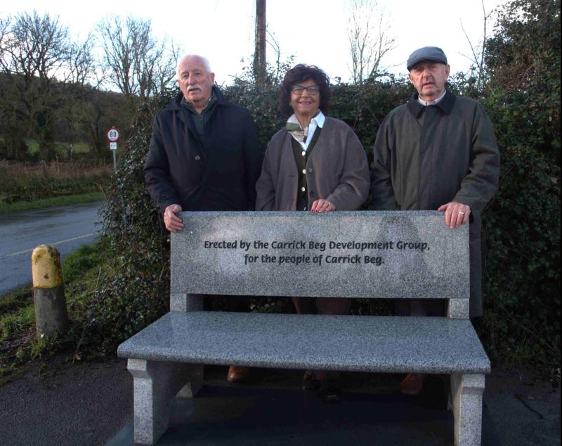 Development group donates marble bench to Carrick-on-Suir community 