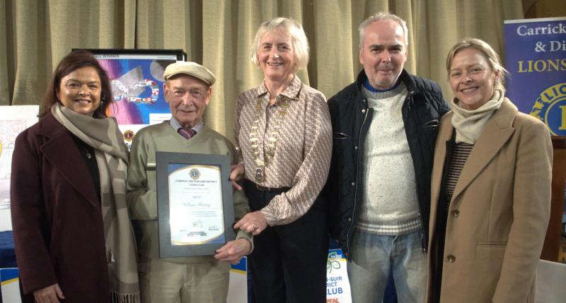 Photographer William Hartery honoured by Carrick-on-Suir Lions Club 