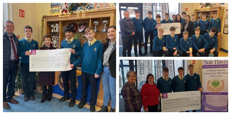Local Tipperary secondary school makes several charitable donations following fundraisers